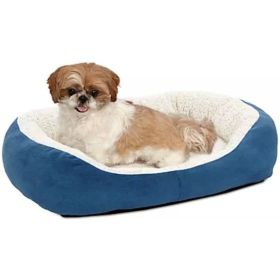 MidWest Quiet Time Boutique Cuddle Bed for Dogs (Option: Blue)