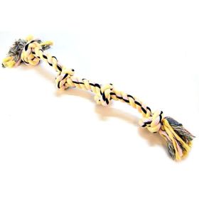 Flossy Chews Colored 4 Knot Tug Rope (Option: X Large)