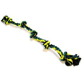 Flossy Chews Colored 5 Knot Tug Rope (Option: X Large)