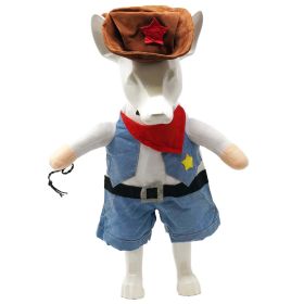 Pet Life 'Rodeo Bones' Cowboy Pet Dog Costume Uniform (Color: DENIM BLUE)