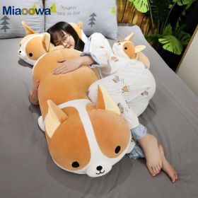 40-80cm Giant Size Cute Corgi Dog Plush Toys Stuffed Animal Puppy Dog Pillow Soft Lovely Doll Kawaii Christmas Gift for Kids (Height: 85cm)